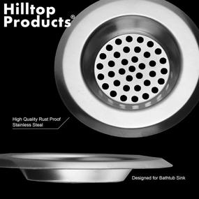 img 1 attached to 🛁 Premium 3-Pack Tub Drain Strainer Hair Catcher - 3" Top, 1.5" Basket - Effective Drain Protector for Standard Bathtubs - Simple Design, Easy to Clean