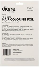 img 1 attached to 💇 Diane Silver Hair Coloring Foil - Embossed D8301, 45 Sheets