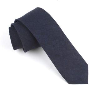 img 2 attached to 👔 Houlife Cotton Stripe Necktie for Men's Wedding Accessories: Ties, Cummerbunds, and Pocket Squares.