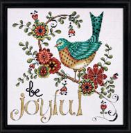 🧵 tobin dw2789 heartfelt joyful counted cross stitch kit, 10x10 inches, 14 count logo