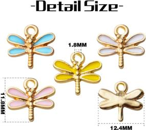 img 2 attached to Dragonfly Colorful Pendants Bracelet Earrings