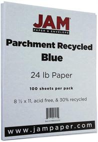 img 3 attached to 📄 Переработанная голубая пергаментная бумага - 8,5 x 11 - 50 листов/упаковка - 24 фунта - 90 г/м² - от JAM PAPER
