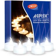 🕯️ agptek timer tea lights: 24 pack flameless led candles with auto on/off for wedding & party decoration логотип