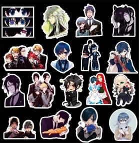 img 2 attached to 🖤 Black Butler Stickers 50-Pack: Cute, Waterproof & Aesthetic Stickers for Teens & Girls - Perfect for Water Bottles, Laptops, Phones, and Travel