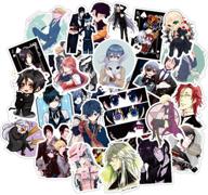 🖤 black butler stickers 50-pack: cute, waterproof & aesthetic stickers for teens & girls - perfect for water bottles, laptops, phones, and travel logo