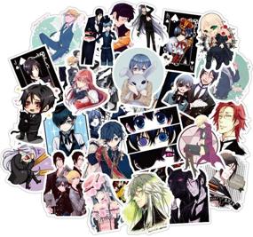 img 4 attached to 🖤 Black Butler Stickers 50-Pack: Cute, Waterproof & Aesthetic Stickers for Teens & Girls - Perfect for Water Bottles, Laptops, Phones, and Travel