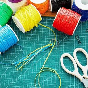 img 3 attached to 🌈 10-Pack Plastic Lacing Cord, 50 Yards, Jewelry Making Supplies - Vibrant Rainbow Colors (2.5 x 1mm)