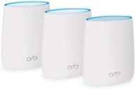 📶 netgear orbi ultra-performance home mesh wifi system - ac3000 router and two satellite extenders, coverage up to 6,000 sq. ft., speeds up to 3gbps (rbk53) logo