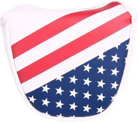 img 2 attached to 🏌️ Premium USA Stars and Stripes Magnetic Closure Golf Mallet Putter Head Covers: Perfect for Odyssey Scotty Cameron Golf Builders!