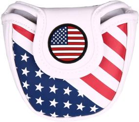 img 3 attached to 🏌️ Premium USA Stars and Stripes Magnetic Closure Golf Mallet Putter Head Covers: Perfect for Odyssey Scotty Cameron Golf Builders!