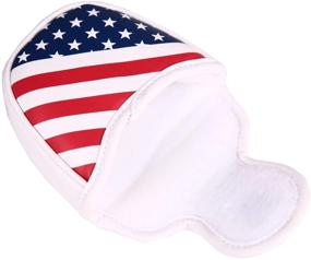 img 1 attached to 🏌️ Premium USA Stars and Stripes Magnetic Closure Golf Mallet Putter Head Covers: Perfect for Odyssey Scotty Cameron Golf Builders!