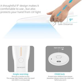 img 2 attached to 🔆 UV Light Sanitizer Wand, Senerport Steri Cleaner - Enhanced UV-C Disinfectant Lamp with Dual Powerful Tubes, 5200mAh Rechargeable Batteries, Child Lock, and Warning Light