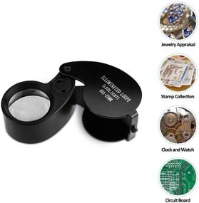 img 3 attached to Enhanced Precision and Clarity: HQMaster 40X Illuminated Jewelry Loupe Magnifier with LED Light for Jewelers