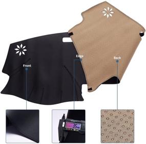 img 3 attached to 🚗 PU Dashboard Mat Pad Sun Protection Anti-Vertigo Mat Blanket for 2007-2011 Toyota Camry - BDFHYK Dash Board Cover