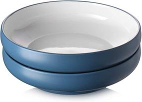 img 4 attached to 🍽️ DOWAN Shallow Serving Platters Porcelain: Stylish and Practical Dishware for Entertaining