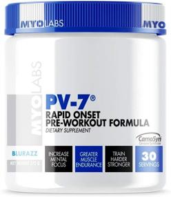 img 1 attached to 💪 Enhance Your Workout with Myolabs PV-7: Rapid Onset Pre-Workout Formula in Blurazz Flavor - 30 Servings