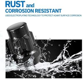 img 2 attached to 20-Count Set of SIZZER M12x1.25 Long Lug Nuts - 1.26” Length, 5-Spline Bulge Acorn Style, Black Finish, Includes Socket Key - Ideal for Aftermarket 12mmx1.25 Wheel Lug Nut Replacement
