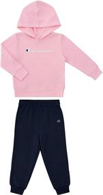 img 4 attached to 🧥 Stay Cozy and Stylish with the Champion Heritage Fleece Hoodie for Girls' Clothing