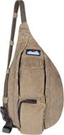 stylish and functional: discover 🎒 the kavu sling crossbody corduroy backpack logo