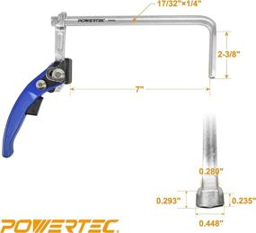 img 1 attached to 🔧 Efficient Quick Release Ratcheting Table Clamp for MFT and Guide Rail System - POWERTEC 71408, 7” (178mm)