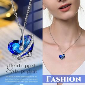 img 3 attached to Love Heart Crystal Necklace - Ideal Mom and Wife Gifts, Birthday & Graduation Presents for Women, Bridesmaids and Teen Girls