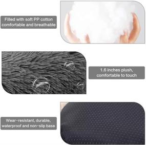 img 2 attached to 🐱 PHABULS Indoor Cat Bed - Soft Plush Pet Cushion for Improved Sleep - Faux Fur Anti-Anxiety Machine Washable Fluffy Orthopedic Puppy Beds - Small Dogs and Cats (16" × 16")