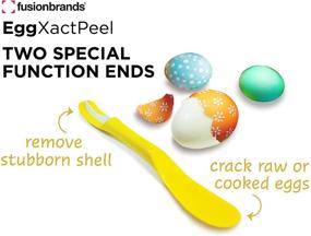 img 1 attached to 🥚 FusionBrands EggXactPeel Egg Peeler - Effortlessly Peel Both Soft and Hard Boiled Eggs with this BPA Free Kid-Friendly Kitchen Tool