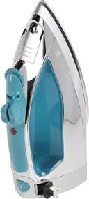 img 3 attached to Powerful Sunbeam Steammaster Steam Iron with Retractable Cord - 1400 Watt Large Anti-Drip Nonstick Stainless Steel Iron for Optimum Steam Control - Chrome/Blue Design