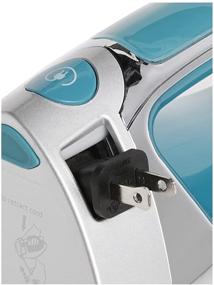 img 1 attached to Powerful Sunbeam Steammaster Steam Iron with Retractable Cord - 1400 Watt Large Anti-Drip Nonstick Stainless Steel Iron for Optimum Steam Control - Chrome/Blue Design