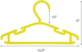 img 1 attached to 👶 Tebery 40-Pack Non-Slip Plastic Kids Baby Hangers in Assorted Colors - Ideal for Laundry and Closet Organization