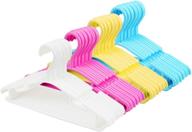 👶 tebery 40-pack non-slip plastic kids baby hangers in assorted colors - ideal for laundry and closet organization логотип