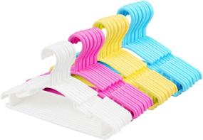 img 3 attached to 👶 Tebery 40-Pack Non-Slip Plastic Kids Baby Hangers in Assorted Colors - Ideal for Laundry and Closet Organization