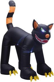 img 1 attached to 🎃 Inflatable Halloween Decorations: Twinkle Star 6.5ft Black Cat with LED Flashing Eyes and Moving Head - Spooky Outdoor Decoration for Home, Yard, Lawn, Garden Party