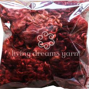 img 2 attached to 🐏 Organic Mohair Locks - Genuine Wool Fiber for Doll Hair, Wigs, Felting, Blending, Spinning, Knitting, and Embellishments. 1 Ounce - Henna