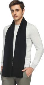 img 1 attached to 🧣 Timeless Elegance: Men's Classic Cashmere Winter Scarf - Essential Accessories for Men