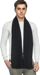 img 4 attached to 🧣 Timeless Elegance: Men's Classic Cashmere Winter Scarf - Essential Accessories for Men