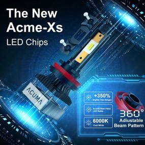 img 2 attached to 💡 ACUMA 9007 HB5 LED Лампы фар: Супер Яркие 10000lm c чипами Acme-Xs LED, Двойные Лампы с Переключением – Водонепроницаемость IP68, Холодный Белый 6000K, Подключить и Использовать