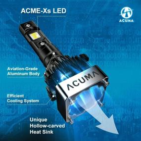 img 1 attached to 💡 ACUMA 9007 HB5 LED Лампы фар: Супер Яркие 10000lm c чипами Acme-Xs LED, Двойные Лампы с Переключением – Водонепроницаемость IP68, Холодный Белый 6000K, Подключить и Использовать