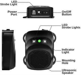 img 3 attached to 🚗 Loraffe Under Hood Animal Repeller: Ultrasonic Rodent Repellent with LED Rodent Strobe Light for Vehicle Protection