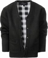 boys' sweater: gioberti brushed flannel cardigan - clothing for a cozy look logo