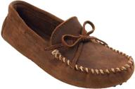 👞 classic comfort: minnetonka original cowhide driving moccasin for timeless style logo