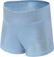 🩰 dancina gymnastics shorts - stylish athletic dance wear for little and big girls, classic and new metallic ice logo