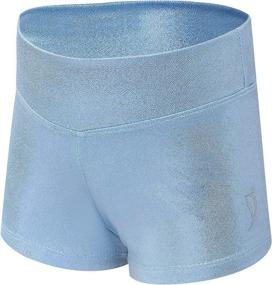 img 4 attached to 🩰 Dancina Gymnastics Shorts - Stylish Athletic Dance Wear for Little and Big Girls, Classic and New Metallic Ice