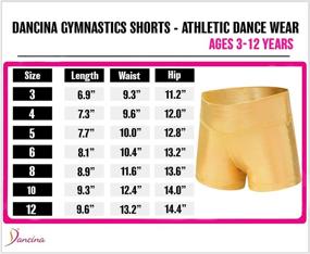 img 1 attached to 🩰 Dancina Gymnastics Shorts - Stylish Athletic Dance Wear for Little and Big Girls, Classic and New Metallic Ice