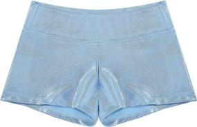 img 3 attached to 🩰 Dancina Gymnastics Shorts - Stylish Athletic Dance Wear for Little and Big Girls, Classic and New Metallic Ice