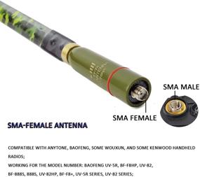 img 2 attached to 📻 HYS 2M/70CM SMA-Female Base Antenna: Dual Band VHF/UHF (136-174MHz & 400-470MHz) HT Antennas for Baofeng UV-5R F8HP, BF-F8HP, WOUXUN KG-UVD1P, KG-UV6D, and Kenwood Radios