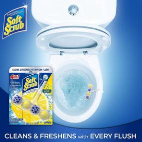 img 2 attached to Powerful Soft Scrub 4-in-1 Toilet Care with Lemon Scent - Convenient Rim Hanger Pack of 6