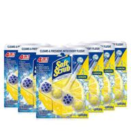 powerful soft scrub 4-in-1 toilet care with lemon scent - convenient rim hanger pack of 6 logo