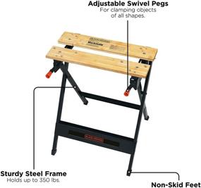 img 3 attached to BLACK+DECKER Workmate Portable Workbench WM125: 350 lb. Capacity - Efficient and Mobile
