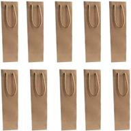 🍷 pack of 10 bottle light brown paper white and red wine bags - convenient holder for enhanced visibility логотип